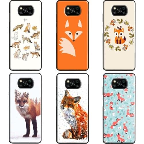 Fox Animal Pattern Case For Xiaomi Mi 11 Pro 10T Mi Note 10 Lite 11 Ultra Phone Cover For POCO X3 Pro M3 F3