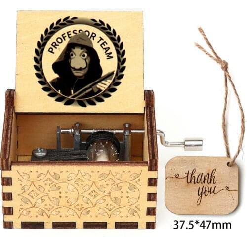 Antique Wooden Music Box Music Box 3D Printing La Casa De Papel Music Box Christmas Gift Birthday Gift
