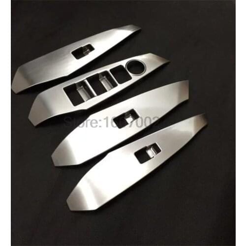 For Mazda 6 Atenza 2014 2015 ABS Chrome Door Window Adjust Button Bowl Frame Cover Trim 4pcs/set