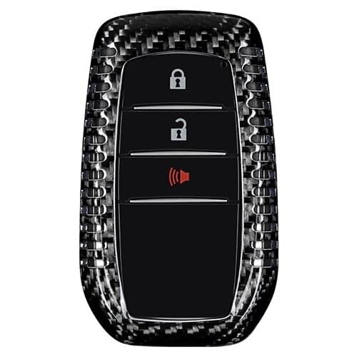 For Toyota Prius Camry Corolla C-HR CHR RAV4 Prado Vellfire Alphard Hilux Estima Car Key Protection Case Cover Carbon Fiber
