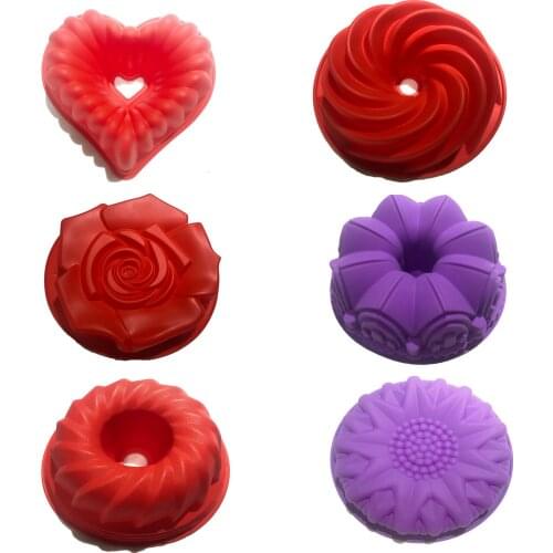 Cake mould baking mold Chiffon mousse pudding mold kitchen Tool 3D Mold DIY Birthday Wedding Party Random color