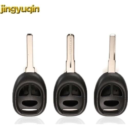 Jingyuqin 10pcs Remote Car Key Fob Shell For Saab 9-3 9-5 93 95 With Uncut Key Blade Replacement 3 Buttons