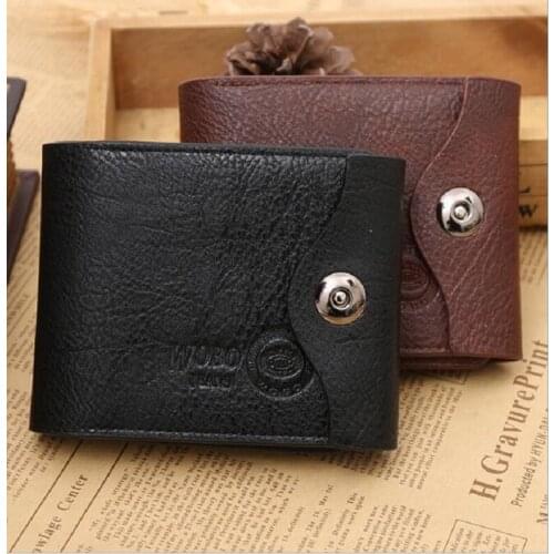 Quality Hasp Style Men Wallets Cross Vertical PU With Leather Coin Pocket Black Brown Credit Card Holder Purse Gifts