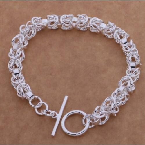 Beautiful fashion Silver plated charm Bracelet Gorgeous jewelry elegant TO /ayvajqca clhalcoa AH088