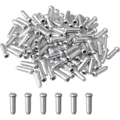 New-150Pcs Cable End Brake Cable Cap, Aluminum Mountain Bicycle Brake Cable Cap End Tips Crimp