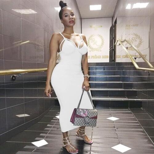 Dresses2021 Spaghetti Strap Spring Sleeveless Hollow Out Dress Fishtail Ladies Satin Slip Dress Stretch Yiallen Dressdresswoman