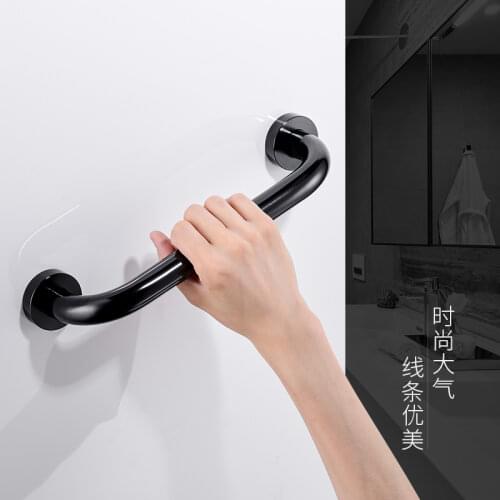 Black Space Aluminum Bathtub Grab Bars Handrails Old People Bathroom Handle Armrest Safety & Accessories Wc Towel Bar