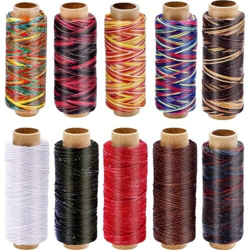 KAOBUY 10PCS High Quality Durable Leather Waxed Thread Cord For Leather Repair ,Bookbinding,DIY Hand Stitching Thread