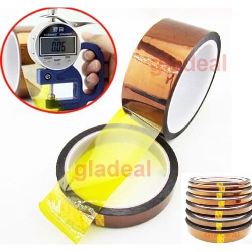 33m 100ft Heat Resistant Polyimide Tape Adhesive Tape Gold High Temperature for Electronic Industry BGA Tap High quality