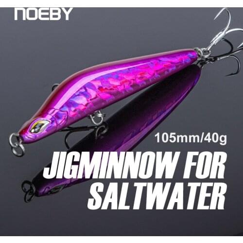 Noeby Sinking Pencil Fishing Lure 105mm 40g Long Casting Wobblers Artificial Hard Baits For Saltwater Trolling Fishing Lures