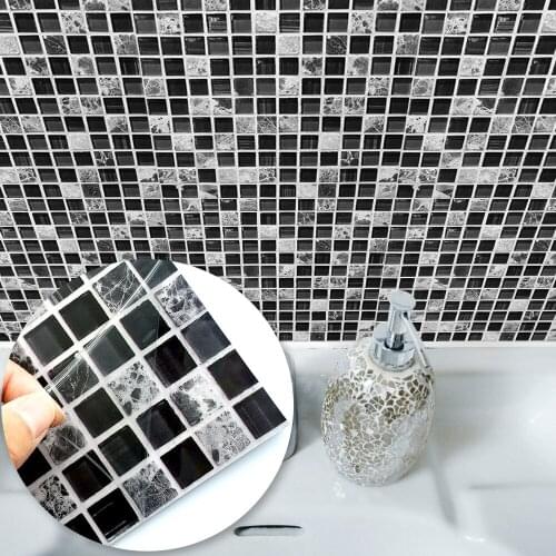 Funlife 10/15/20/25/30CM Imitation Marble Furniture PVC Waterproof Self Adhesive Kitchen Bathroom Mosaic Tile Sticker Wall Art