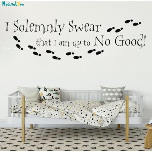 I Solemnly Swear That I Am Up To No Good Vinyl Wall Sticker Kids Room Home Decoration For Living Room Bedroom Decals YT4906