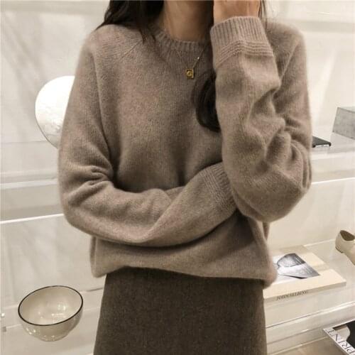 Mozuleva 2020 Autumn Winter Womens Sweaters Pullovers Warm Minimalist Korean Oversize Fashionable Solid Lady Jumpers femme