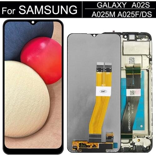 For Samsung Galaxy A02s A025 LCD With Frame Display Touch Screen Digitizer For Samsung A02s A025M A025F/DS A025G/DS A025M LCD