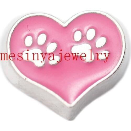 10pcs red feet floating charms for glass locket, FC-206