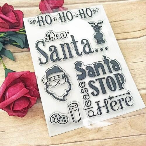 11*16cm Santa Claus Transparent Clear Stamps / Silicone Seals Roller Stamp for DIY scrapbooking photo album/Card Making