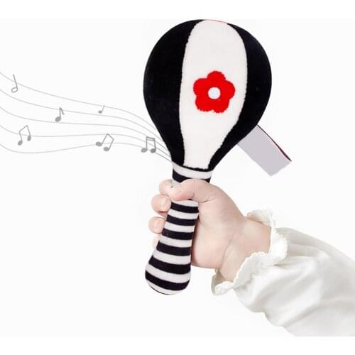 2pcs Baby Plush Ball Toys Baby Rattles Sand Hammer Musical Toy Instrument Sound Maker Baby Attention Training Toy 0-24 M Baby