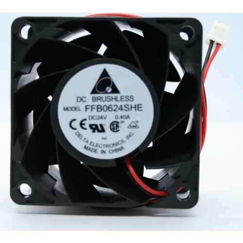 2pcs/Lots Original Delta 6cm 6038 24V 0.40A FFB0624SHE 60*60*38MM 3-lines Air Inverter Cooling Fan