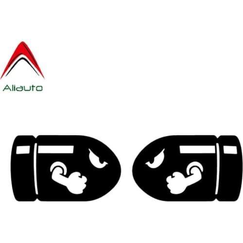 Aliauto Personality Car Sticker 2PCS(Left & Right) Bullet Bill Decals Super Mario Motorcycle Anti-UV Reflective Decal,21cm*6cm