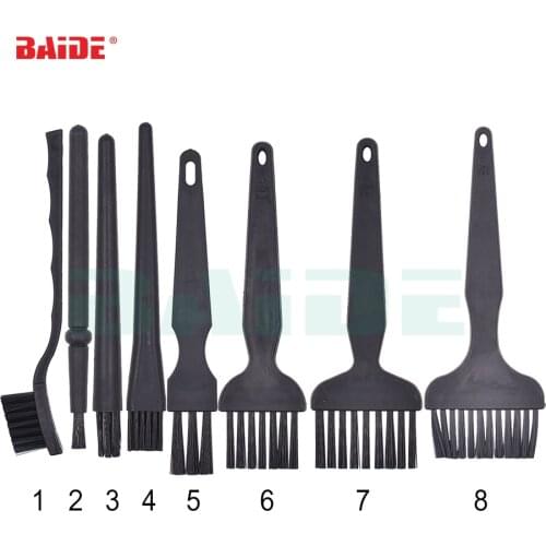 8pcs Anti Static Brush ESD Safe Synthenic Fiber Details Cleaning Tool For Mobile Phone Tablet PCB BGA Repair Work 100sets/lot