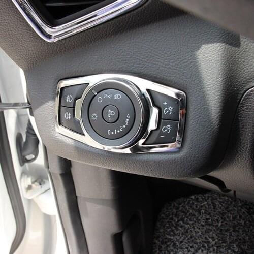 Car Styling Headlight Switch Decorative Sequins Cover Stickers For Ford Focus 3 MK3 Kuga Escape Explorer Mustang F150 F250 F350