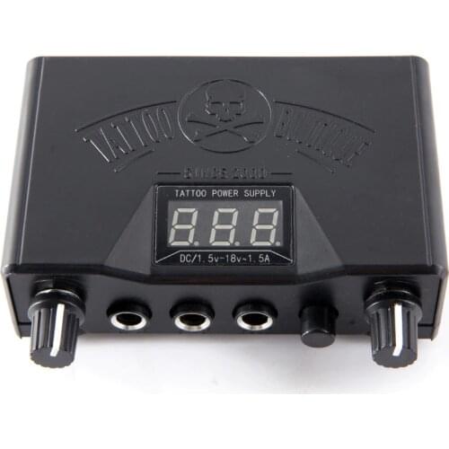 New Black Double Dual LED 3 Digital Display Tattoo Power Supply for Tattoo Machine Permanent Makeup Power Supply Tattoo