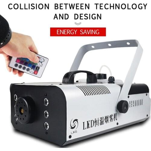 Fast shipping disc colorful smoke machine mini LED remote fogger ejector dj Christmas party stage Fog light machine