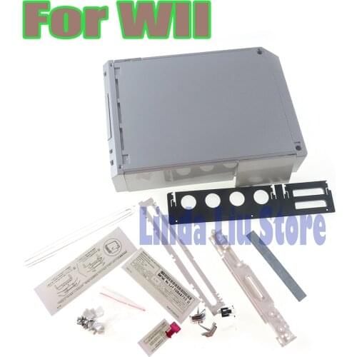 Black White transparent color full set Housing Case Cover Replacement for Wii accessories Game Console with retail package