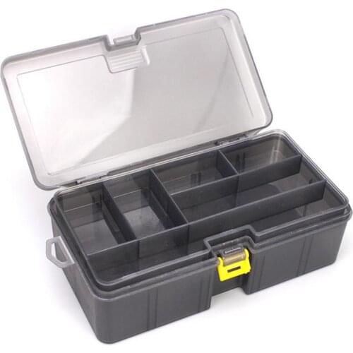 Dual Layer Multifunctional Fishing Lure Hooks Tools Box Durable Plastic Fishing Tackle Box for Fishing Lovers