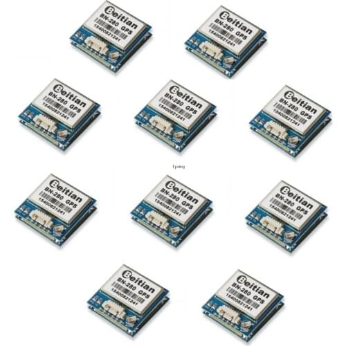 10pcs/lot New BN280 BN-280 GPS Module Dual Module Compass GLONASS U8 chip for Pixhaw Flight Controller 10HZ Racing drone