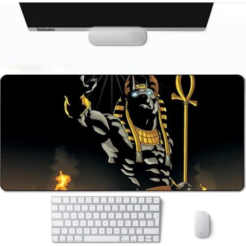 Anime Cartoon Anubis Ankh Gaming MousePad Large Locking Edge Speed Game Gamer ART Mouse Pad Soft Laptop Notebook Mat for CSGO