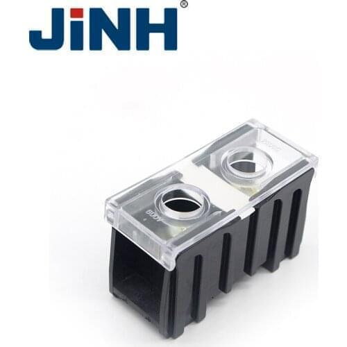 Din Rail JHIN100K Terminal Blocks Transparent Electrical Terminal Block Plastic Screw Wire Connector