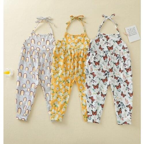 Toddler Kids Baby Girls Rompers Slip Floral Rainbow Bow Jumpsuit Romper Jumpsuit Vetement Enfant Fille Kids Clothes Girls