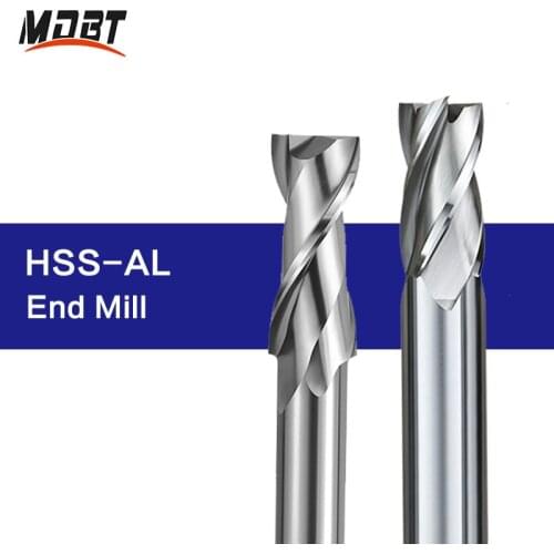 HSS End Mills Standard Router Bit CNC Machine Tools Cutting Tools Slot Milling Cutter 2F/3F/4F Flutes Key Seater Router Bit
