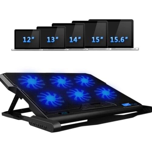 Laptop cooler 2 USB Ports and Six cooling Fan laptop cooling pad Notebook Stand for 12-15.6 inch for Laptop