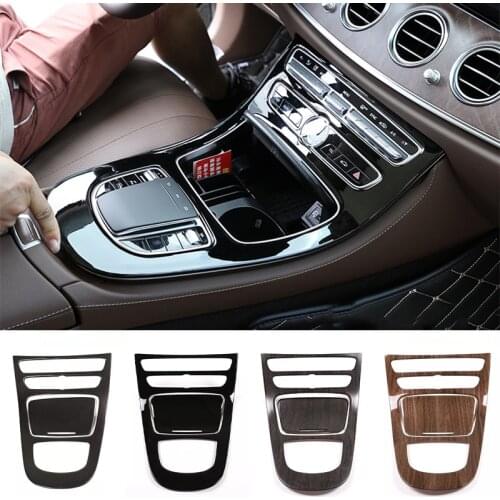 2pcs Console Gear Panel Frame Console Gear Shift Panel Cover Trim For Mercedes Benz E-Class W213 2019-2021 Car Styling Accessory
