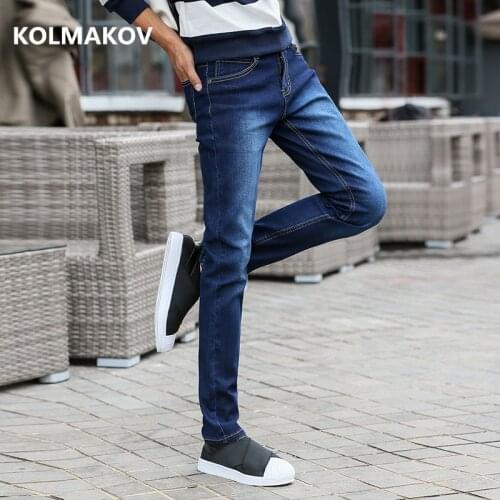 2019 spring new arrival trousers high quality casual slim fit jeans men ,mens Classic pencil pants , mens stretch jeans men