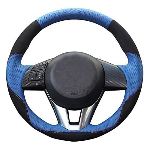 DIY Steering Wheel Cover for Mazda 6 M6 2014-16 Mazda 3 2014-2016 Mazda CX-3 2016 2017 Mazda CX-5 2013-2016