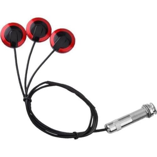 Pickup Piezo 3 Transducer Contact System for Acoustic Flanger Violin Bass Ukulele Mandolin Banjo Parts Accessories