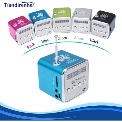 Portable Mini FM Radio Speaker USB MP3 Music Player Sound box Support Micro SD TF AUX with LCD Screen Display for PC Laptop Gift
