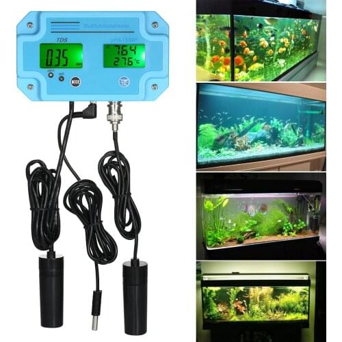 3 in 1 Professional PH/TDS/TEMP Testing Meter Water Quality Tester Monitor Multi Parameter Digital LCD Water Detector