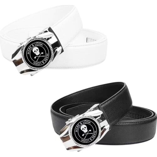 Mens belts Genuine Leather MK Golf Belt luxury Golf waist belt 120cm Wide Buckle cinturones para hombre Golf Accessory