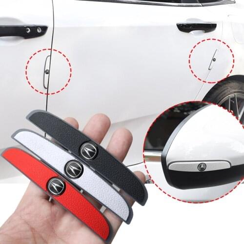 1Set Rubber Car Door Edge Corner Anti-Collision Strip Stickers Accessories For Acura RDX CDX TLX-L NSX MDX ILX TLX Integra ZDX