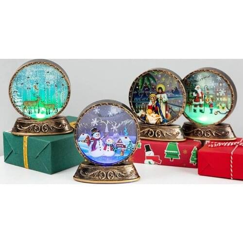 Christmas Ornaments LED Luminous Elderly Lamp Desktop Ornaments Christmas Gifts Gifts Shopping Mall Window Decoration