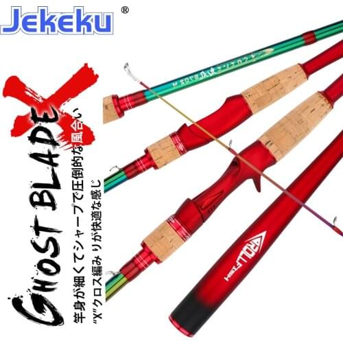 JEKEKU NEW Lure Spinning Fishing Rod 2.1m 2.4m Casting Rod 2 Section Carbon Fishing Pole M Power 7-30g 10-20LB High Quality