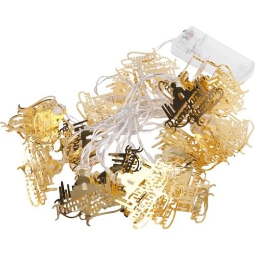 20LED Ramadan Decorations Moon Star Led String Lights EID Mubarak Decor for Home Islam Muslim