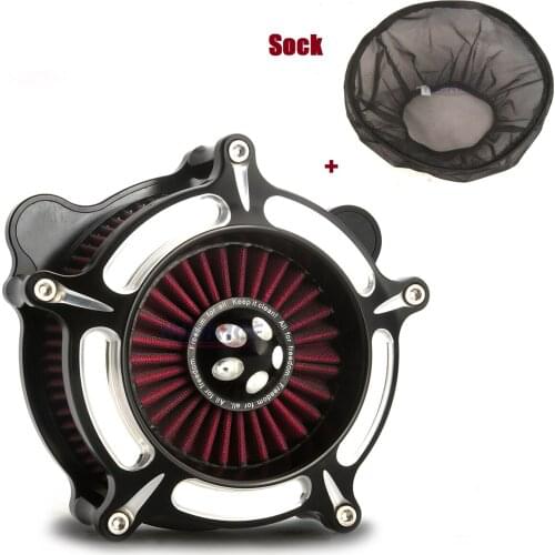 Turbine Air Cleaner Red Intake Rain Socker Cover Fit For harley Road King Gliding 01-07 Dyna Softtail heritage 1993-2015