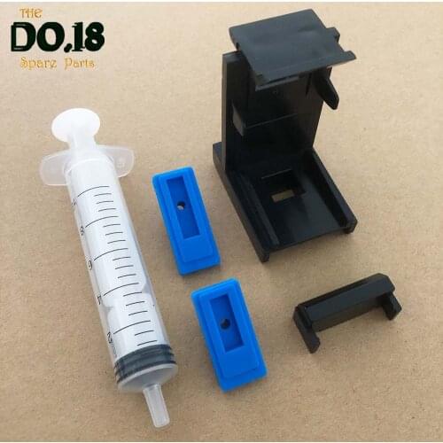 Universal DIY CISS Ink Cartridge Clamp Absorption Clip Pumping Ink Refill Tool With 10ML Syringe Needles Kits For Epson Canon HP