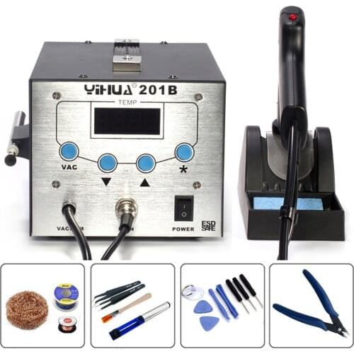 YIHUA 201B High Frequency Electric Vacuum Suction Tin Soldering Station Anti-Static Automatic Suction Tin Gun Desoldering Pump
