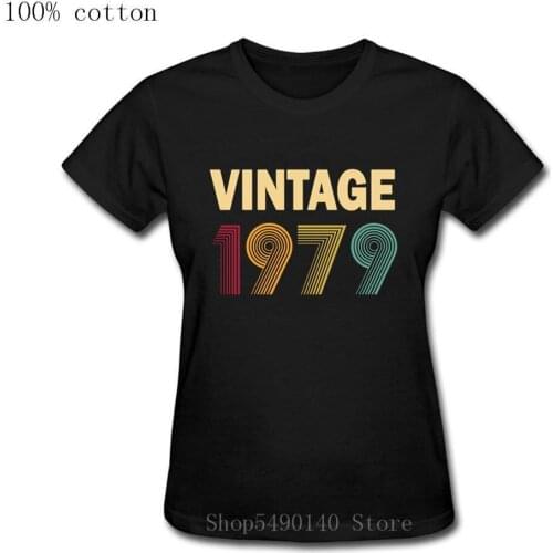 Legends Are Born In 1979 Vintage Women T Shirt Short Sleeve 40th Birthday Gifts Anniversary Tee Tops Cotton Graphic Cool T-Shirt